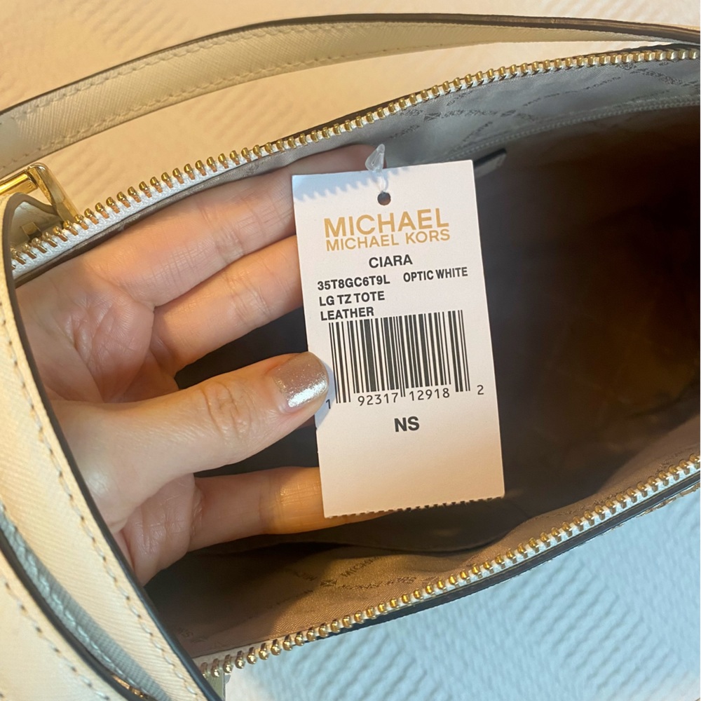 Michael Kors Ciara Tote Optic White - Picture 6 of 6